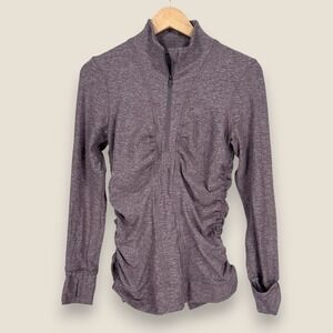 Lululemon Cypress Kiss 1/2 Zip Pullover Women 8 Heathered Lunar Rock Pink Gym